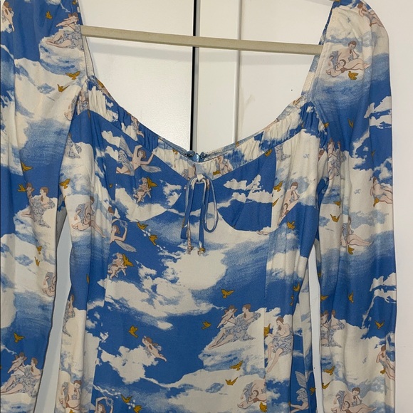 RARE Taylor Swift Reformation Blue White Cielo Print Dress 8 NWOT - Picture 4 of 11